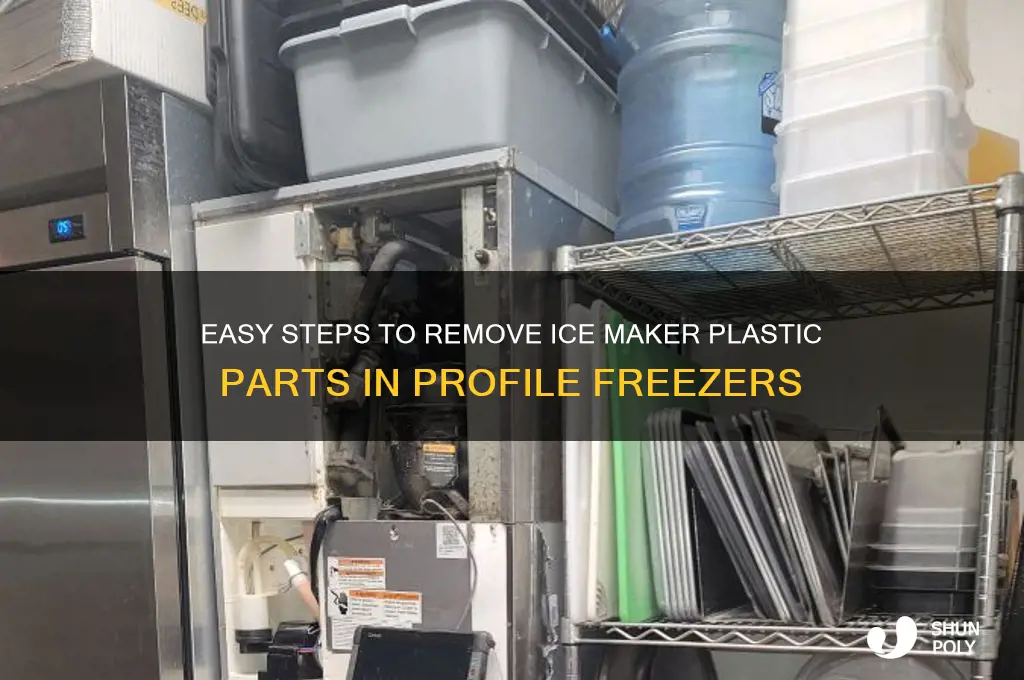 how to remove ice maker plastic parts of profile freezer