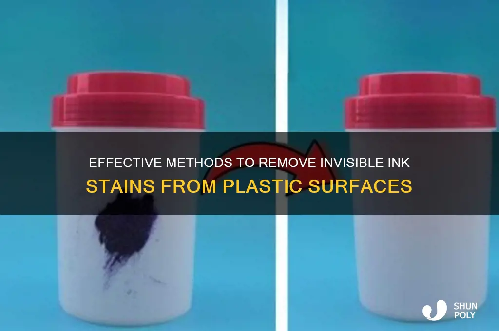 how to remove invisible ink from plastic