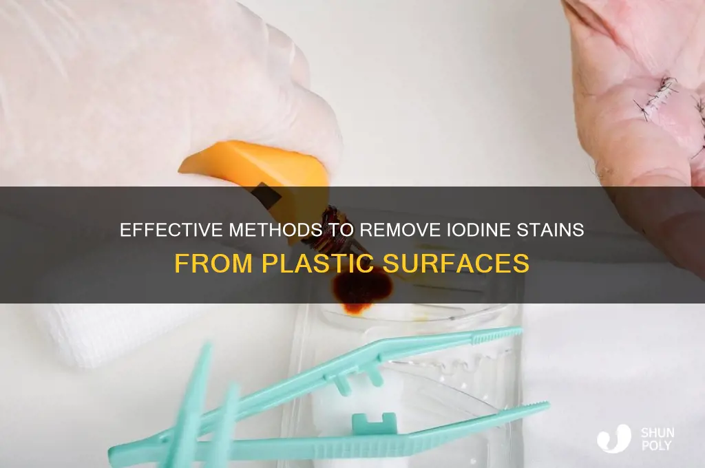 how to remove iodine stain from plastic