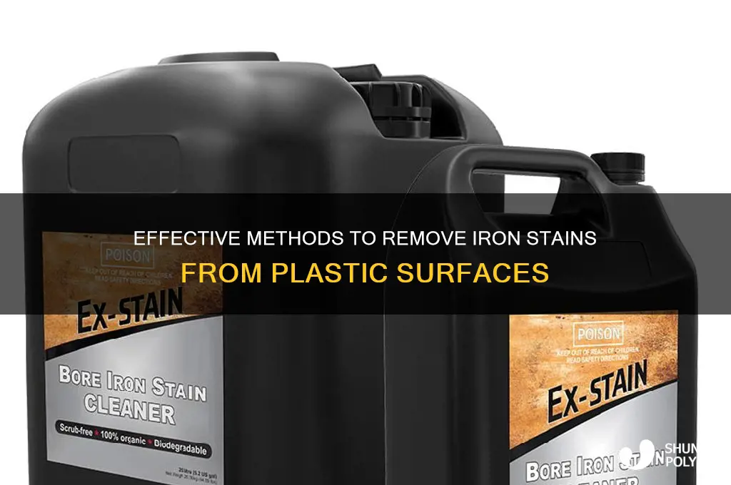how to remove iron stains from plastic