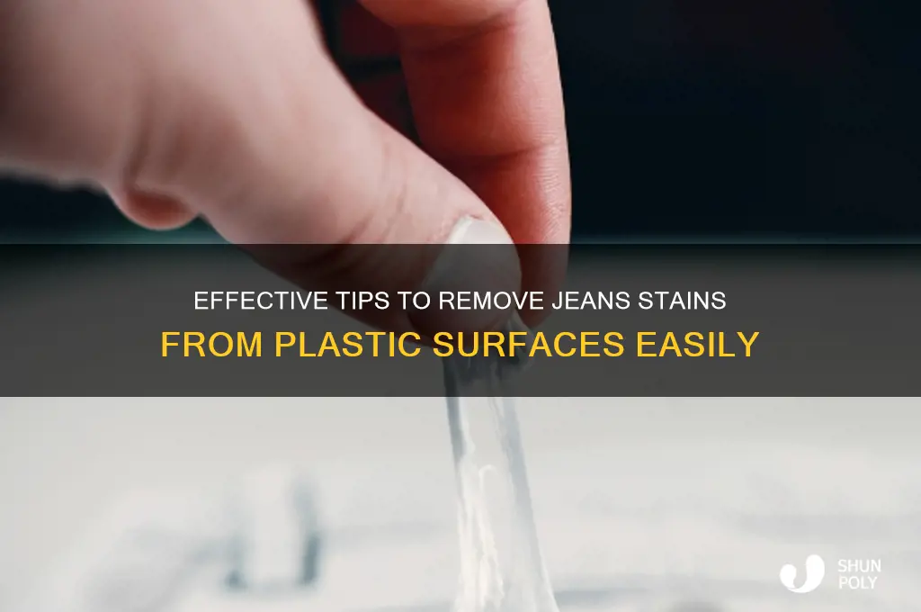 how to remove jeans stain from plastic
