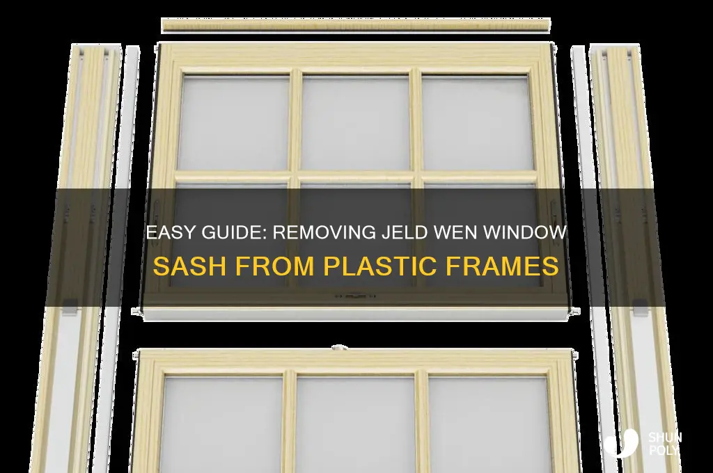 how to remove jeld wen window sash on plastic frame