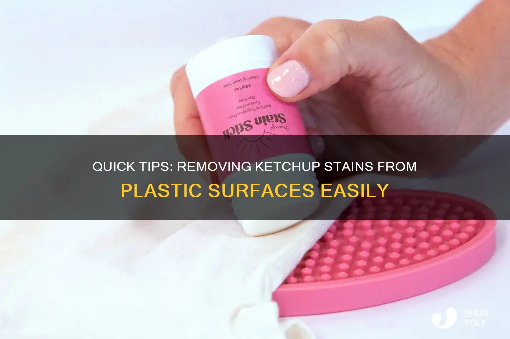 how to remove ketchup stain from plastic