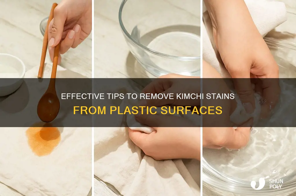 how to remove kimchi stain from plastic