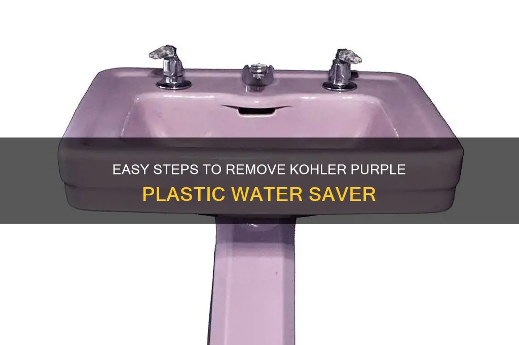 how to remove kohler purple plastic water saver