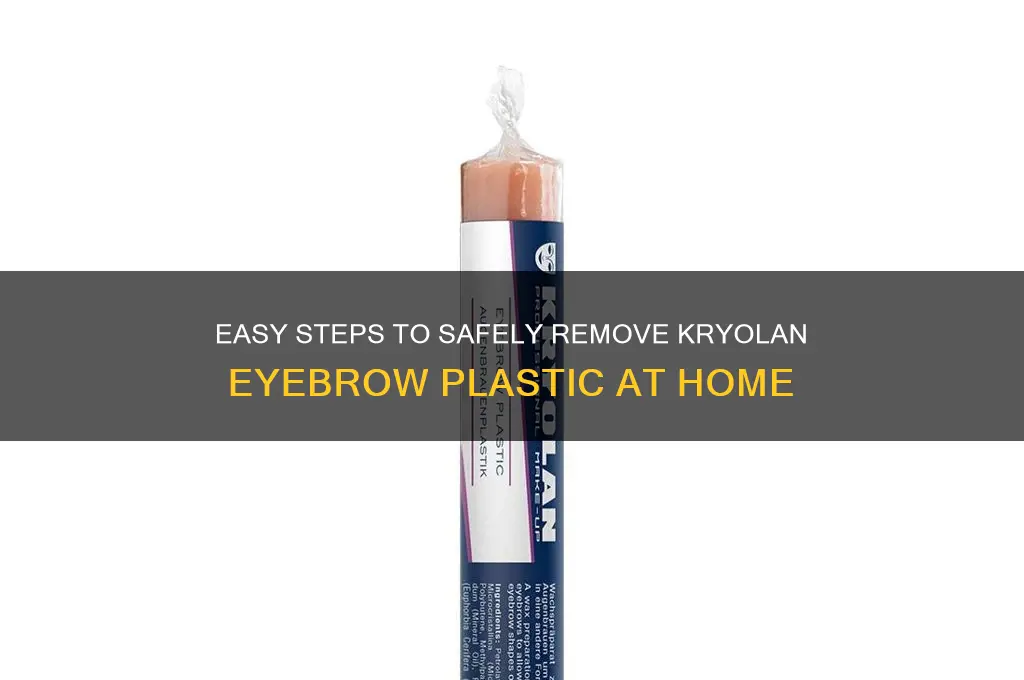 how to remove kryolan eyebrow plastic