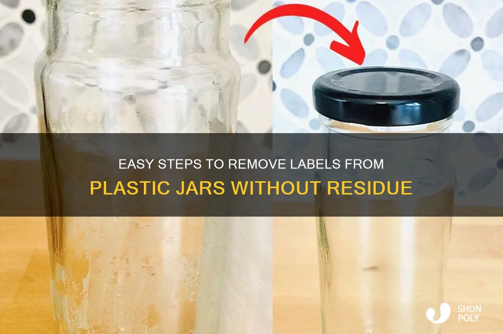 how to remove label from plastic jar