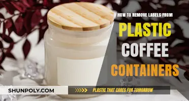 Effective Ways to Remove Labels from Plastic Coffee Containers