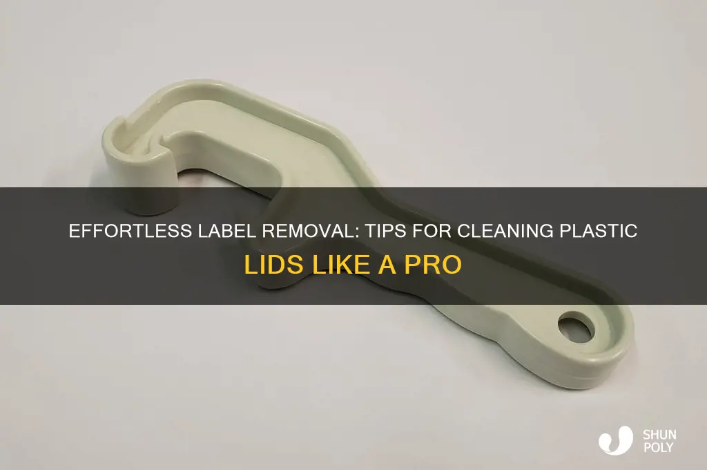 how to remove labels from plastic lids