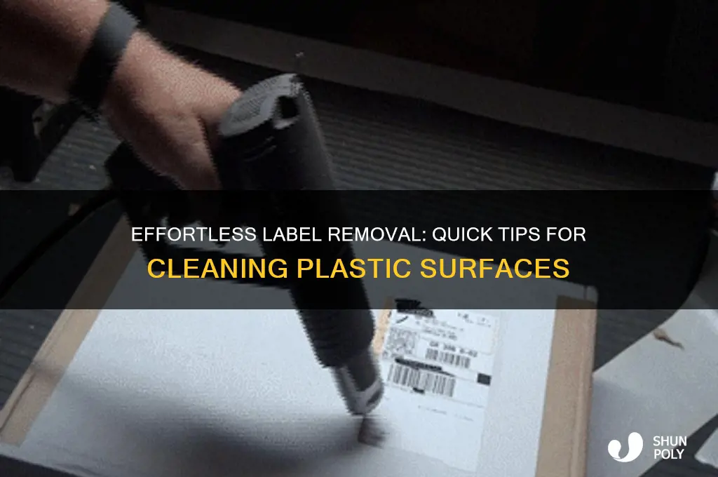 how to remove lables from plastic
