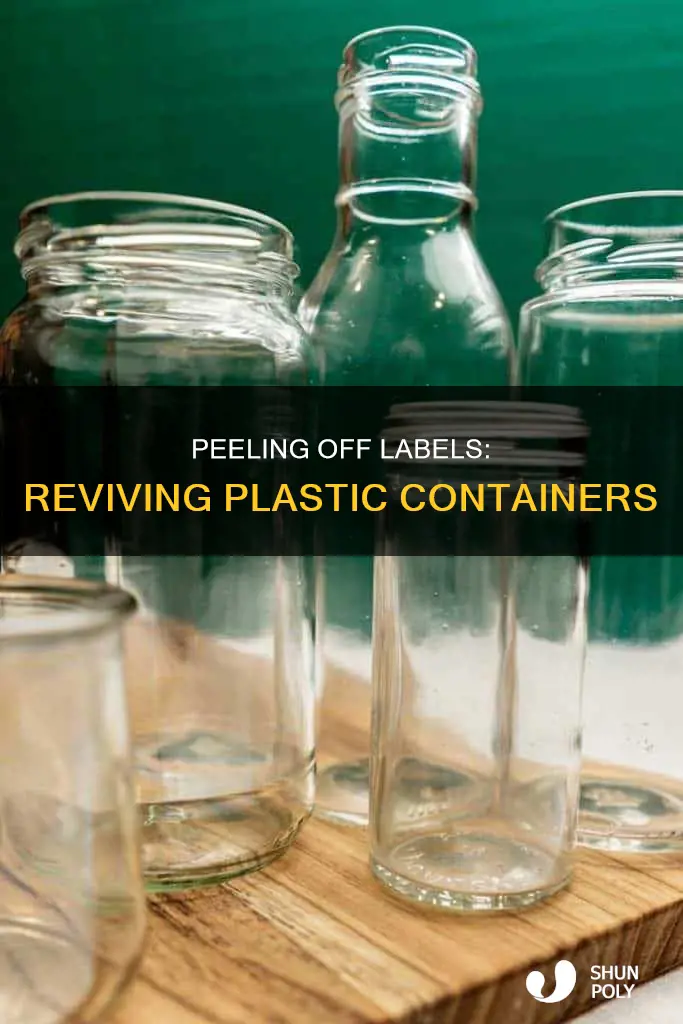 how to remove lables from the plastic containers