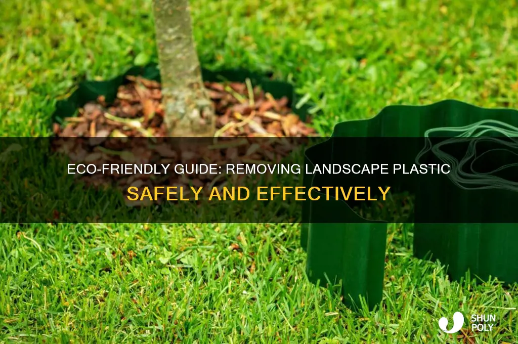 how to remove landscape plastic