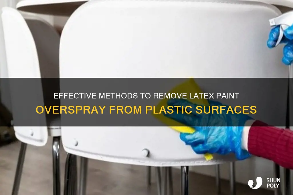how to remove latex paint overspray from plastic