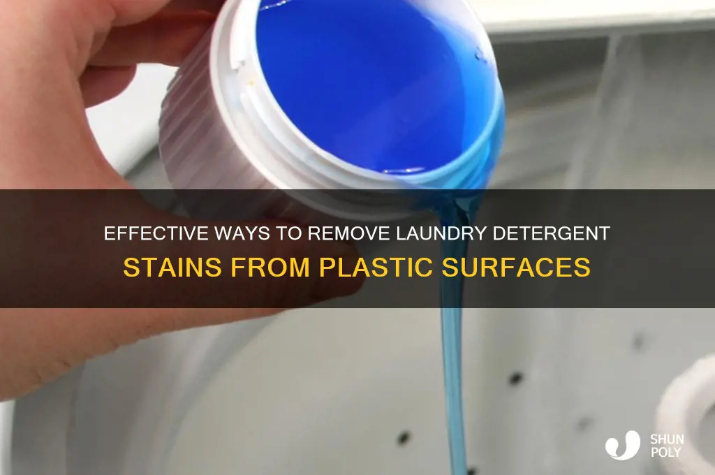 how to remove laundry detergent stains from plastic