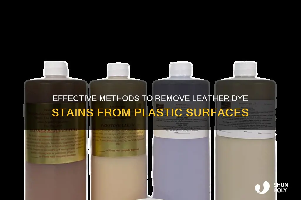 how to remove leather dye from plastic