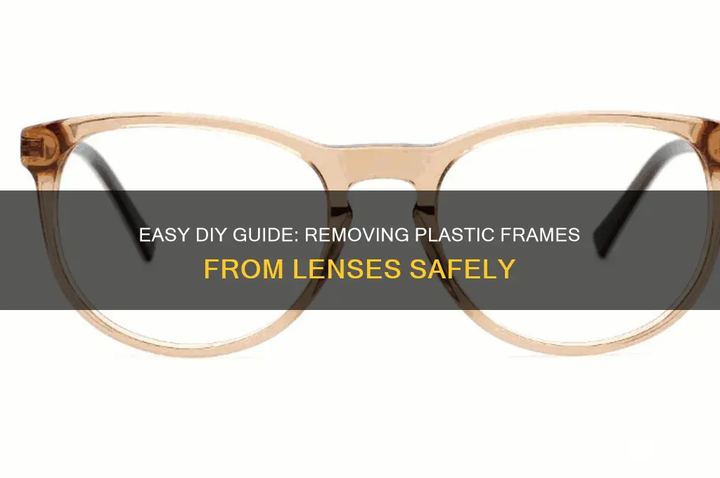 how to remove lense plastic fram