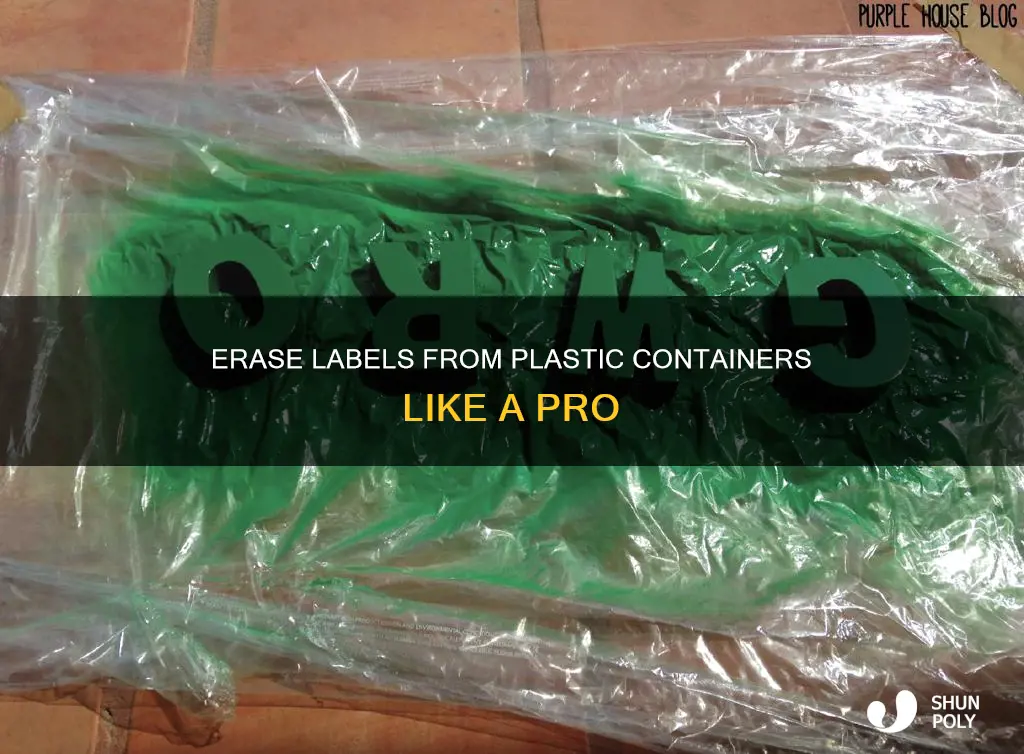 how to remove lettering from plastic containers