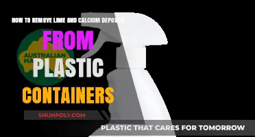 Eliminating Lime and Calcium Deposits from Plastic Containers