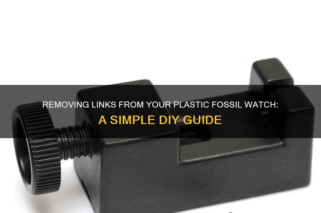 how to remove links from a plastic fossil watch