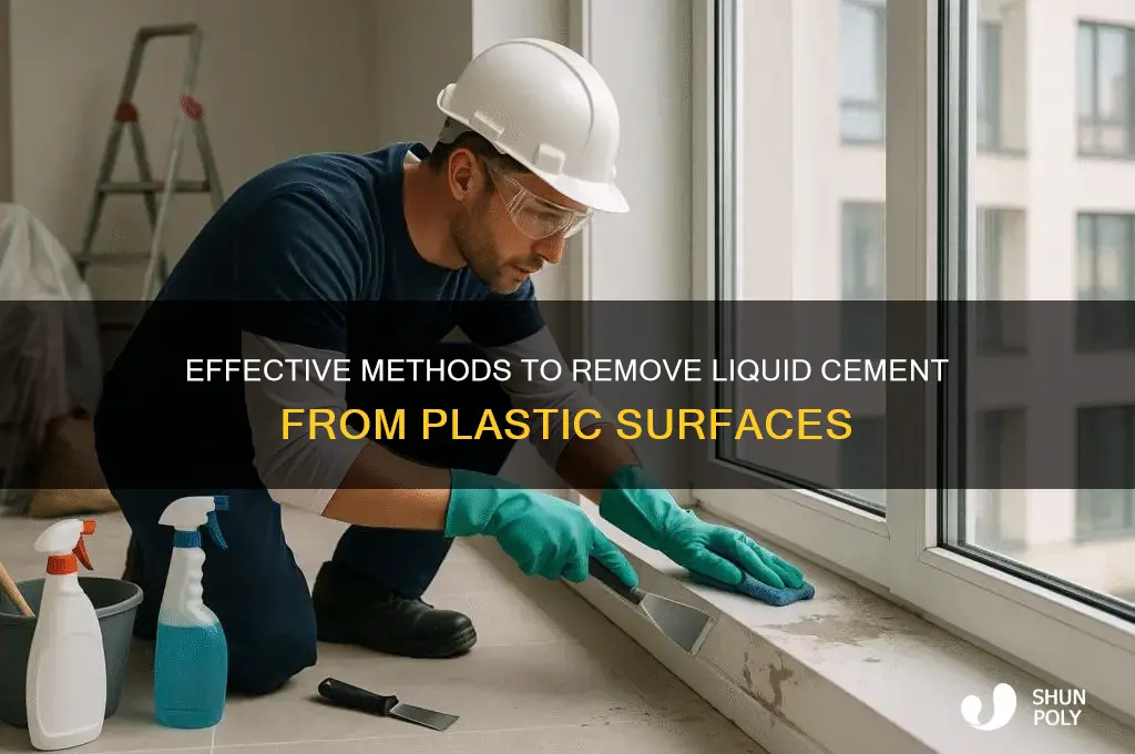 how to remove liquid cement from plastic