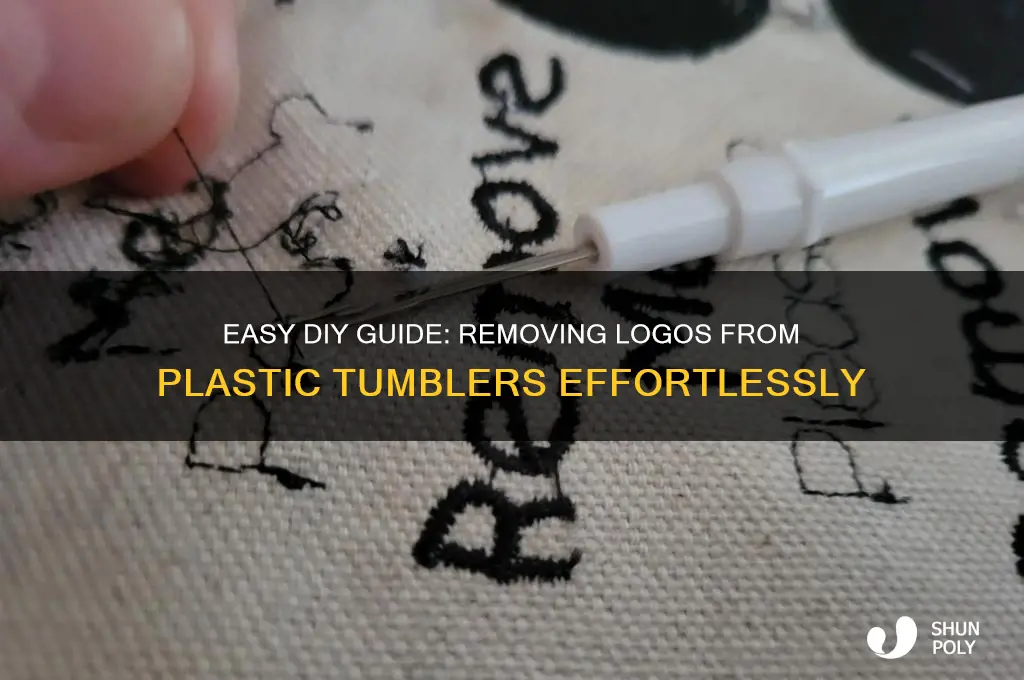 how to remove logo from plastic tumbler