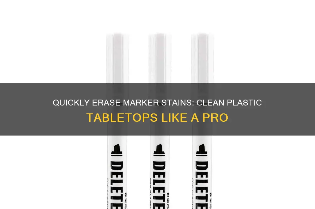 how to remove magic marker from a plastic table top