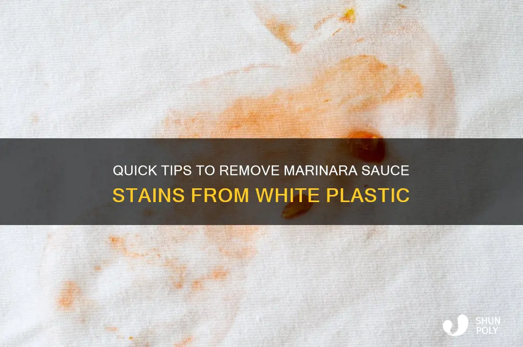 how to remove marinara sauce stain from white plastic