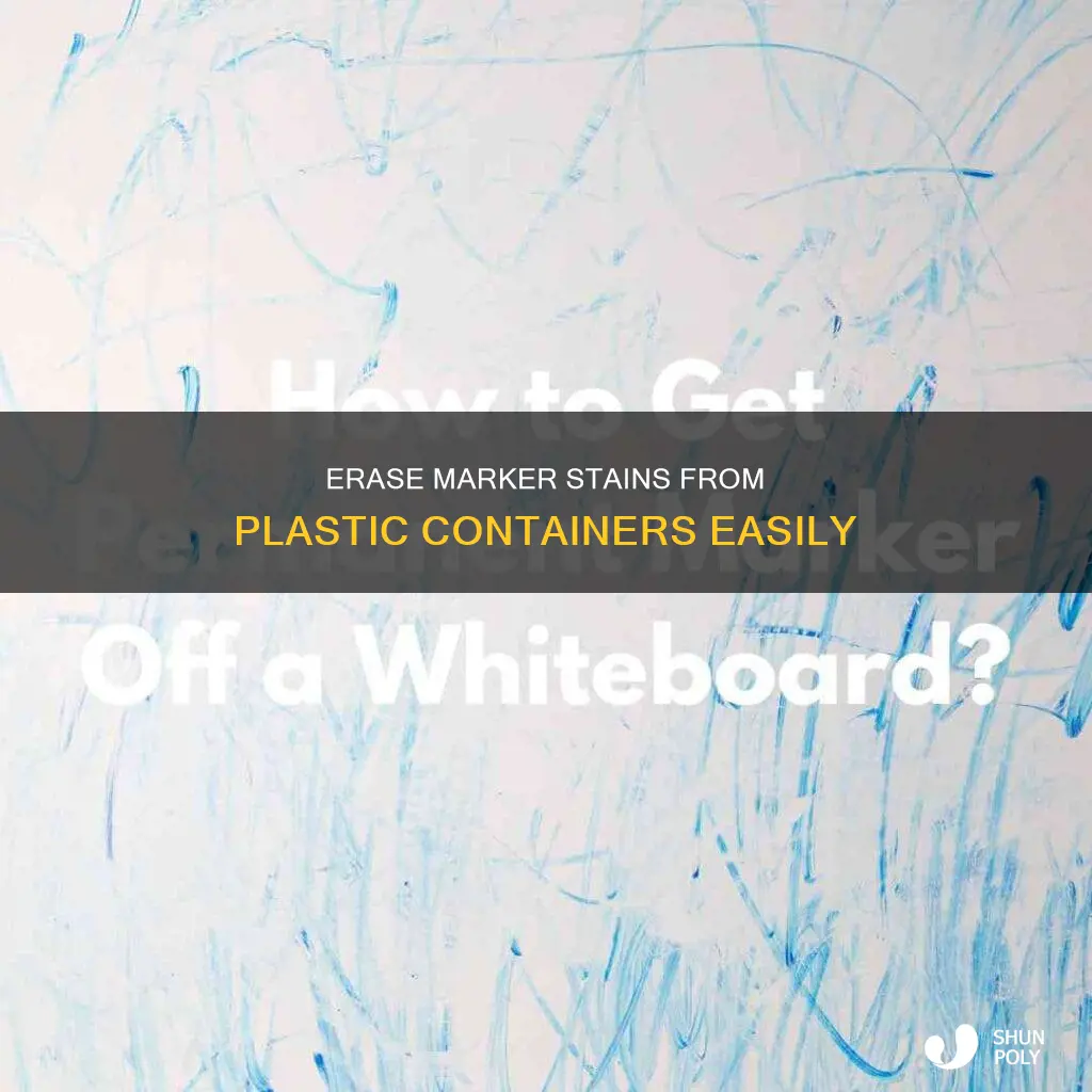 how to remove marker from plastic containers