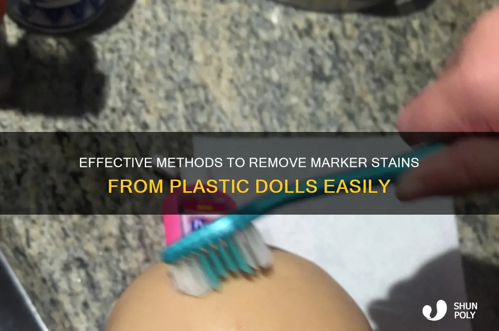 how to remove marker from plastic doll