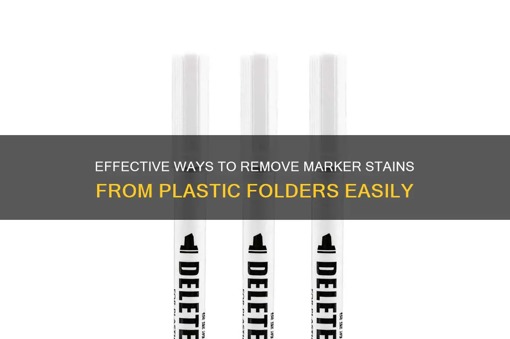 how to remove marker from plastic folder
