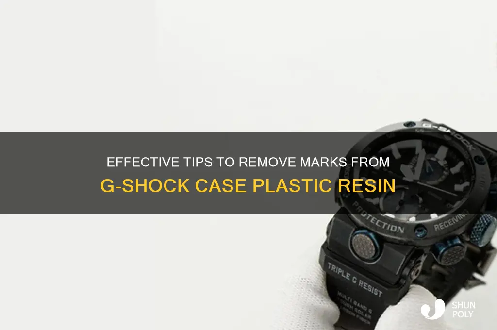 how to remove marks from g shock case plastic resin