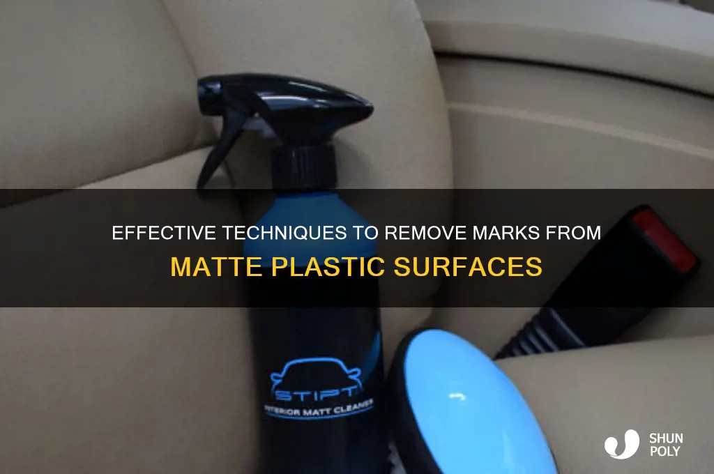 how to remove marks from matte plastic