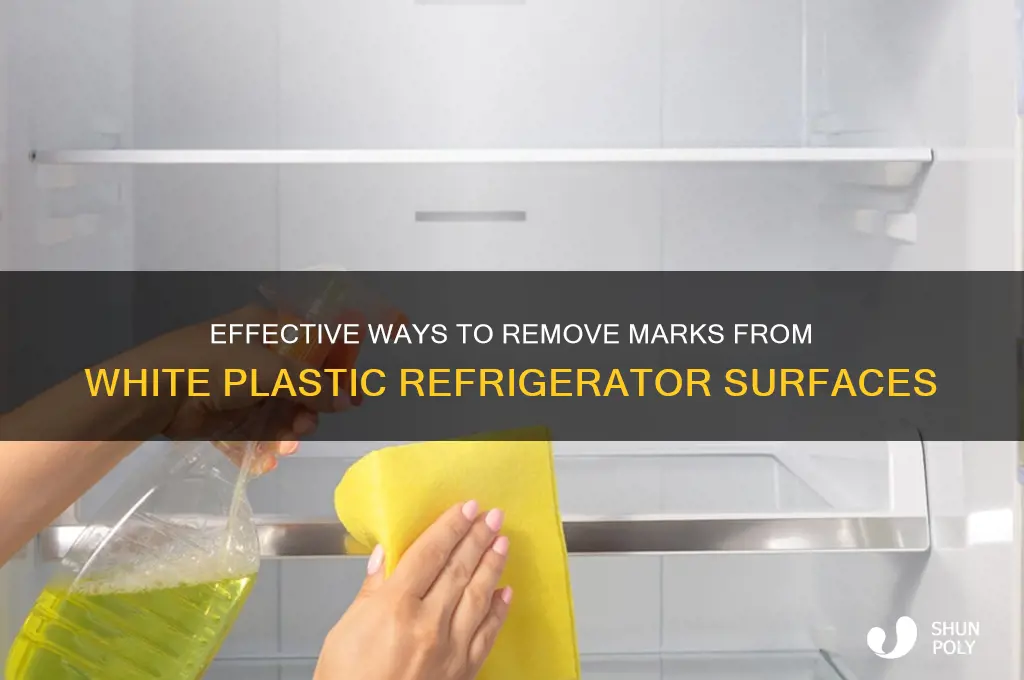 how to remove marks from refrigerator white plastic surface