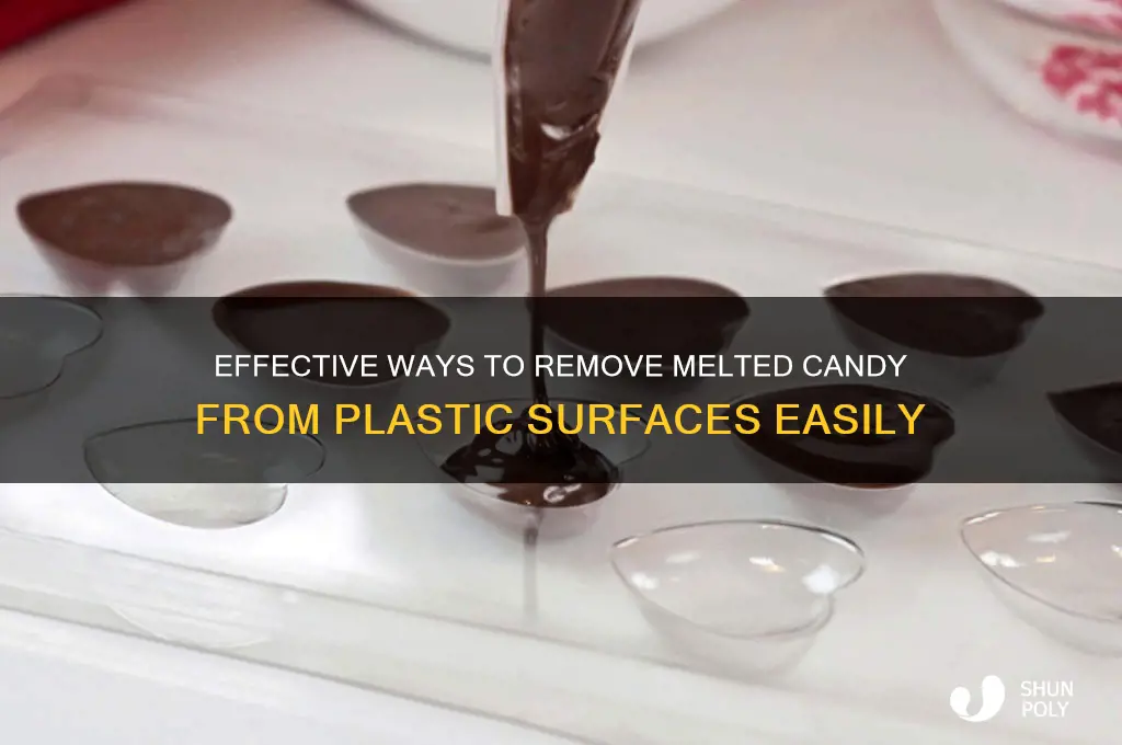 how to remove melted candy from plastic