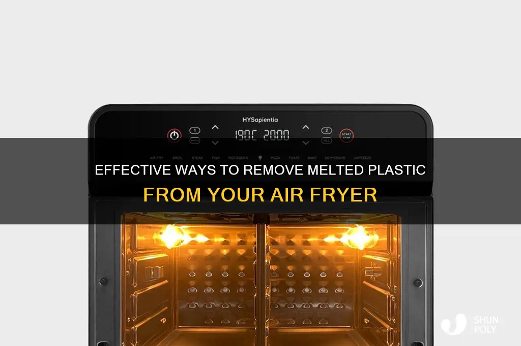 how to remove melted plastic from air fryer