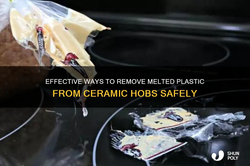 how to remove melted plastic from ceramic hob