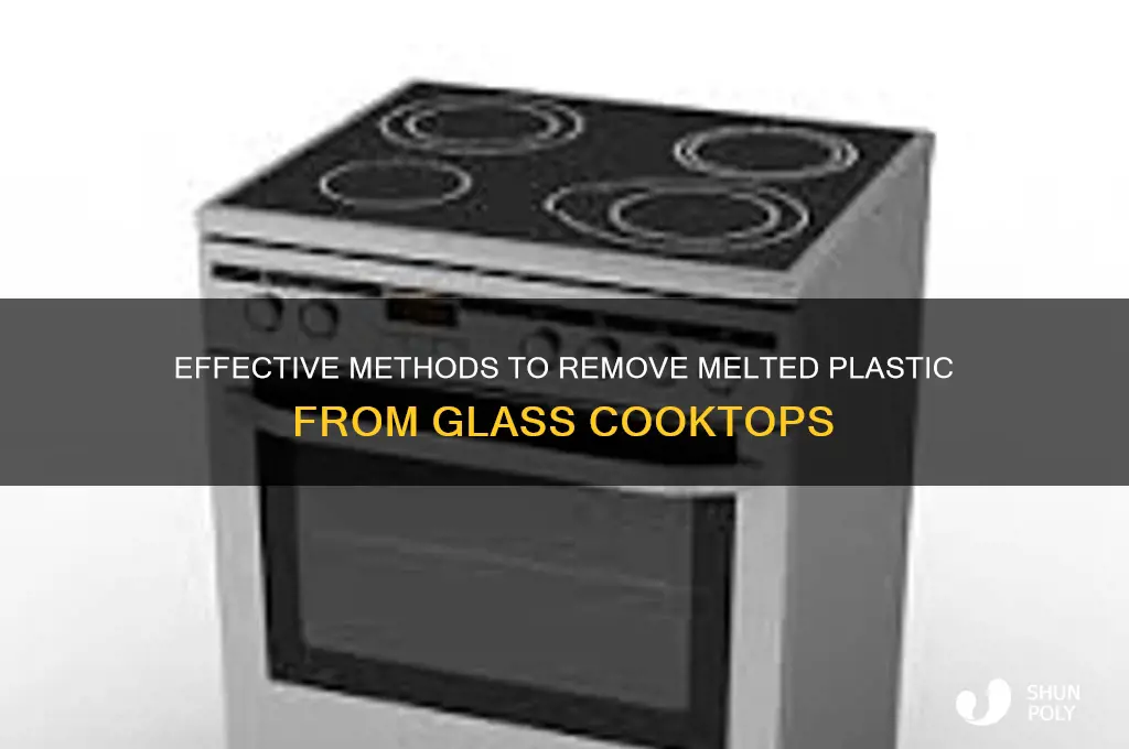 how to remove melted plastic from glass cooktop