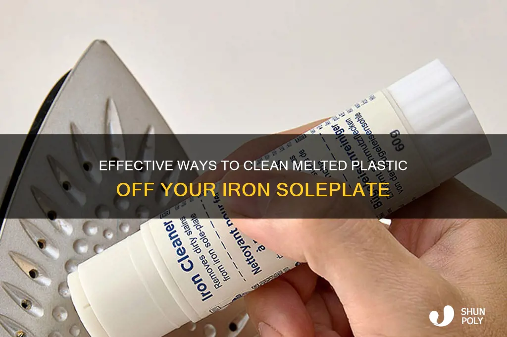 how to remove melted plastic from iron soleplate