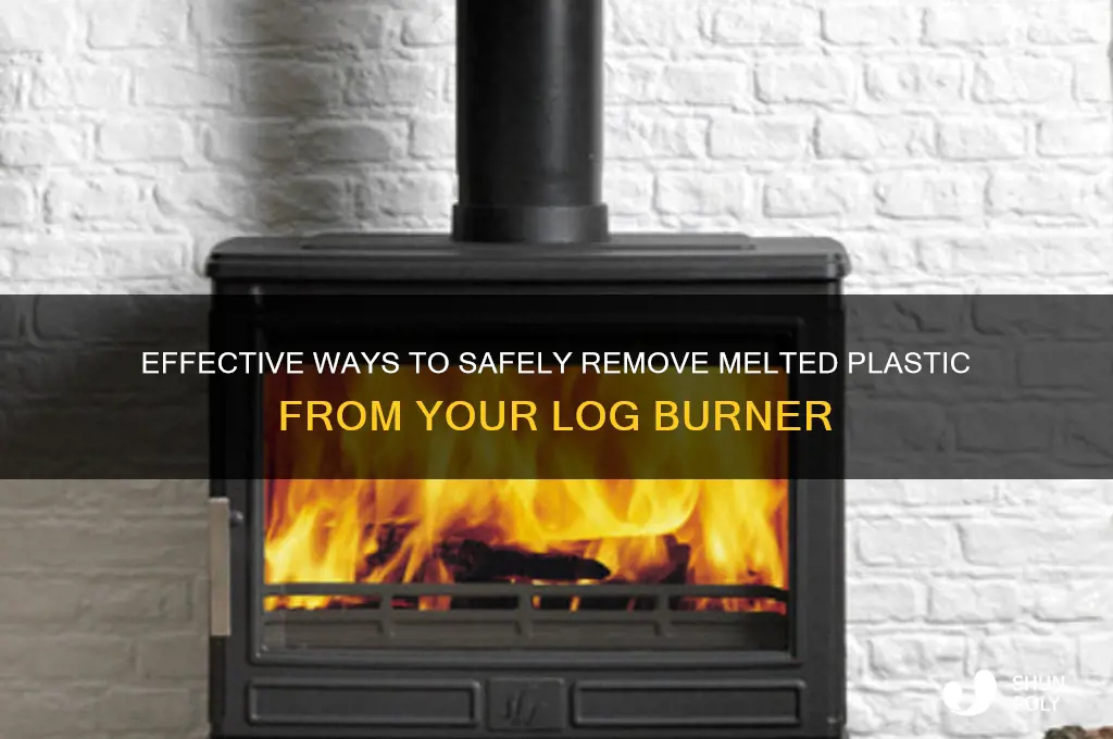 how to remove melted plastic from log burner