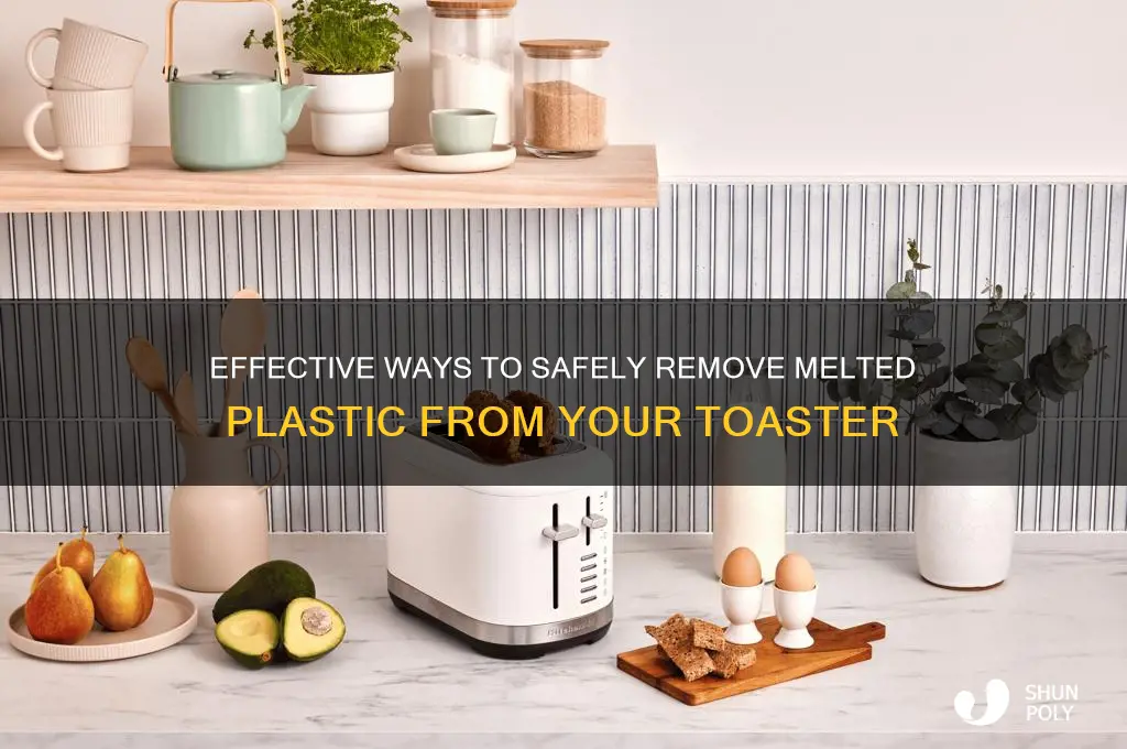 how to remove melted plastic from toaster