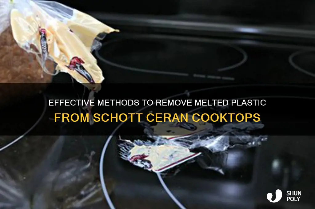 how to remove melted plastic off a schott gern cooktop