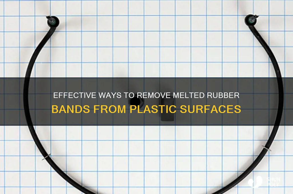 how to remove melted rubber band from plastic