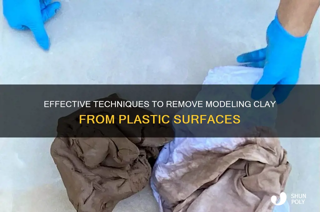 how to remove modeling clay from plastic