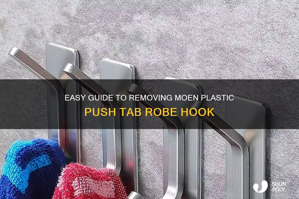 how to remove moen plastic push tab robe hook
