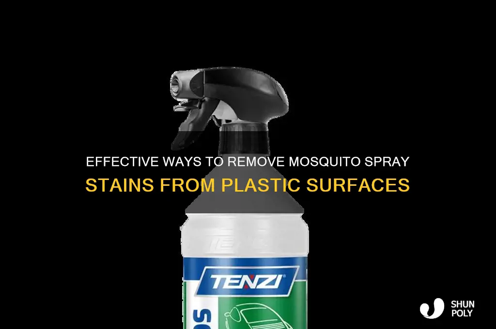 how to remove mosquito spray from plastic