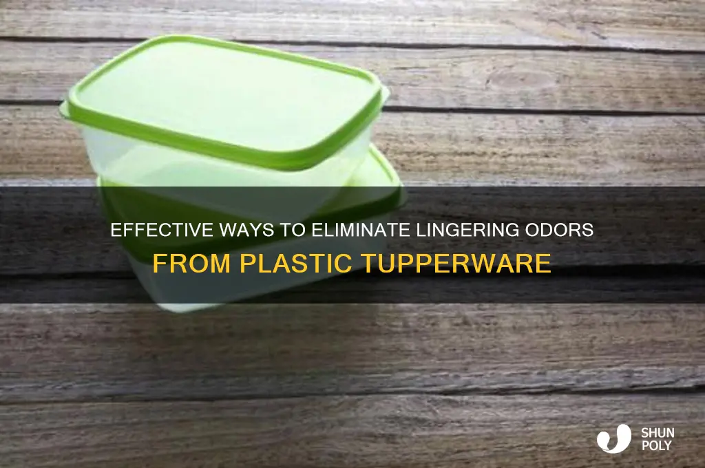 how to remove odor from plastic tupperware