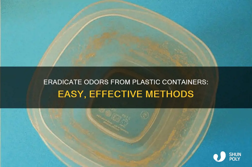 how to remove odours from plastic containers