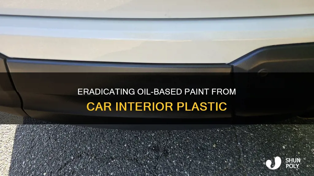 how to remove oil based paint from car interior plastic