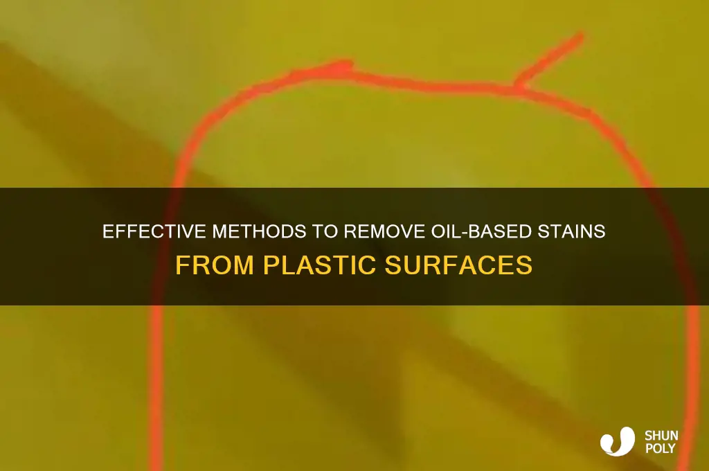 how to remove oil based stain from plastic