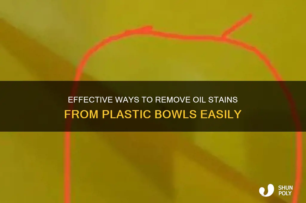how to remove oil from plastic bowl